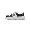 Prada Low-Top Sneakers Serrated Black And  White