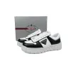 Prada Low-Top Sneakers Serrated Black And  White