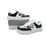 Prada Low-Top Sneakers Serrated Black And  White