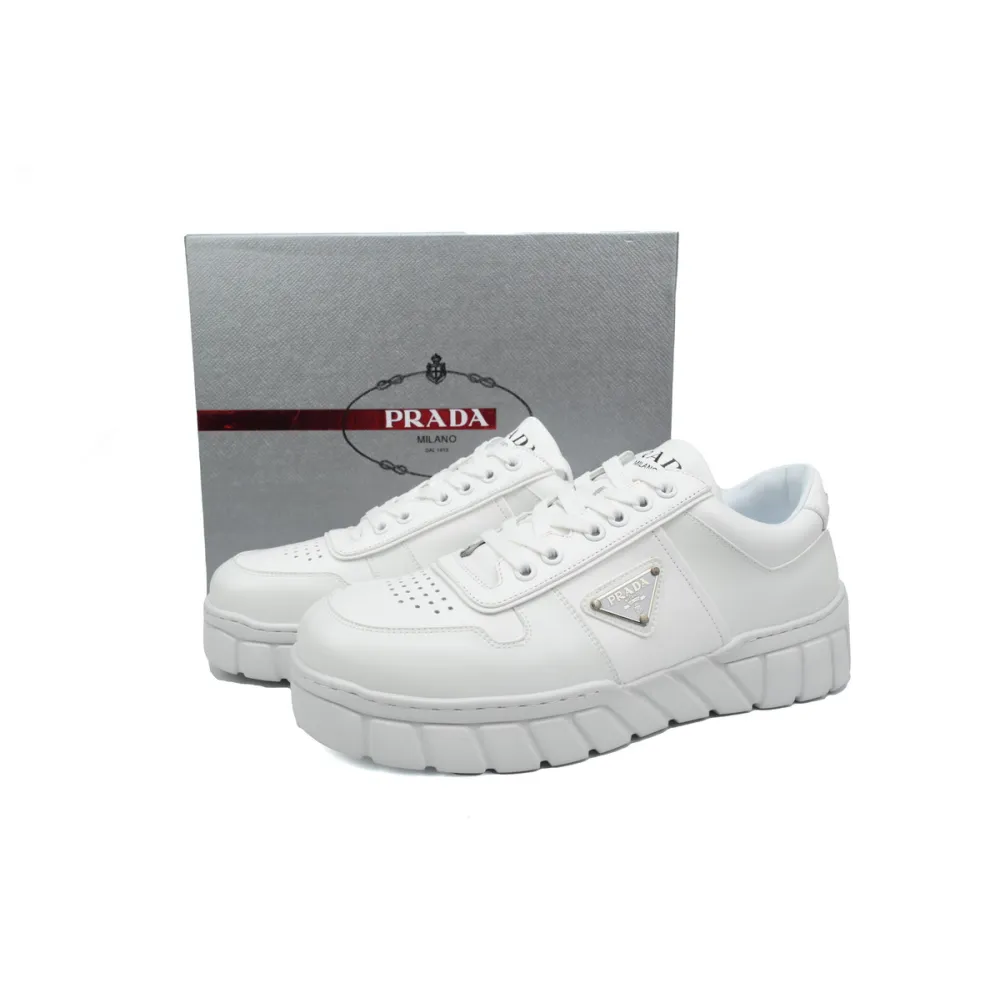 Prada Low-Top Sneakers Serrated White