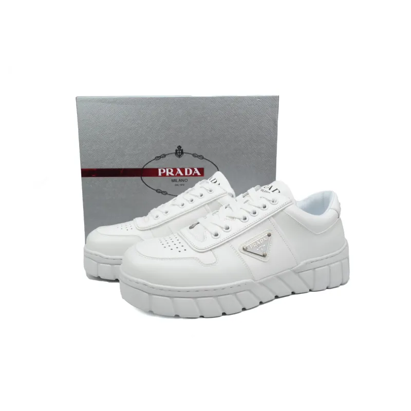 Prada Low-Top Sneakers Serrated White