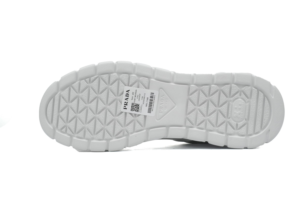 Prada Low-Top Sneakers Serrated White