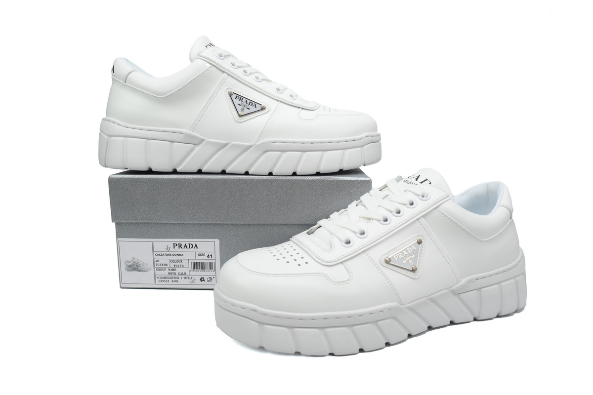 Prada Low-Top Sneakers Serrated White