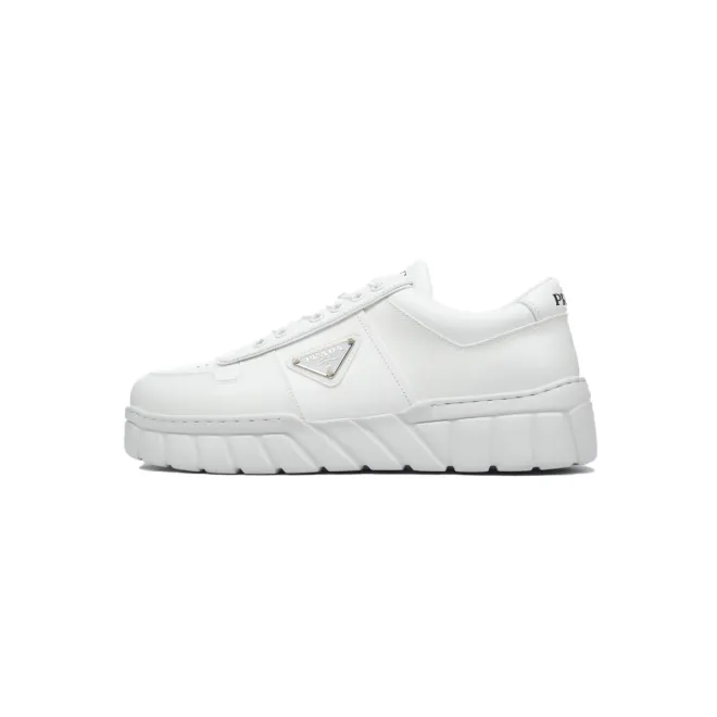 Prada Low-Top Sneakers Serrated White