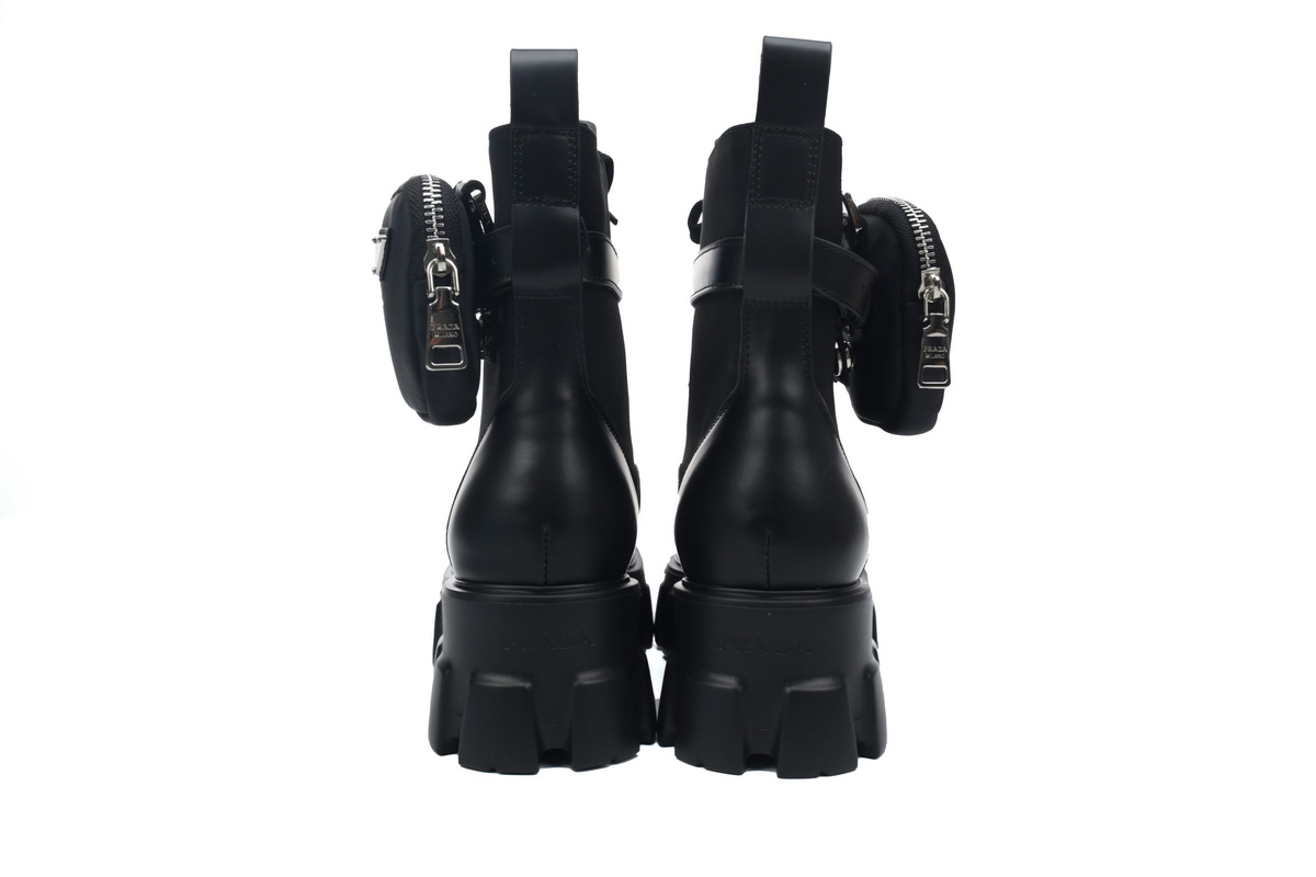 Prada Monolith thick soled Martin boots black