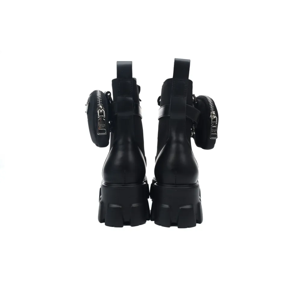 Prada Monolith thick soled Martin boots black 