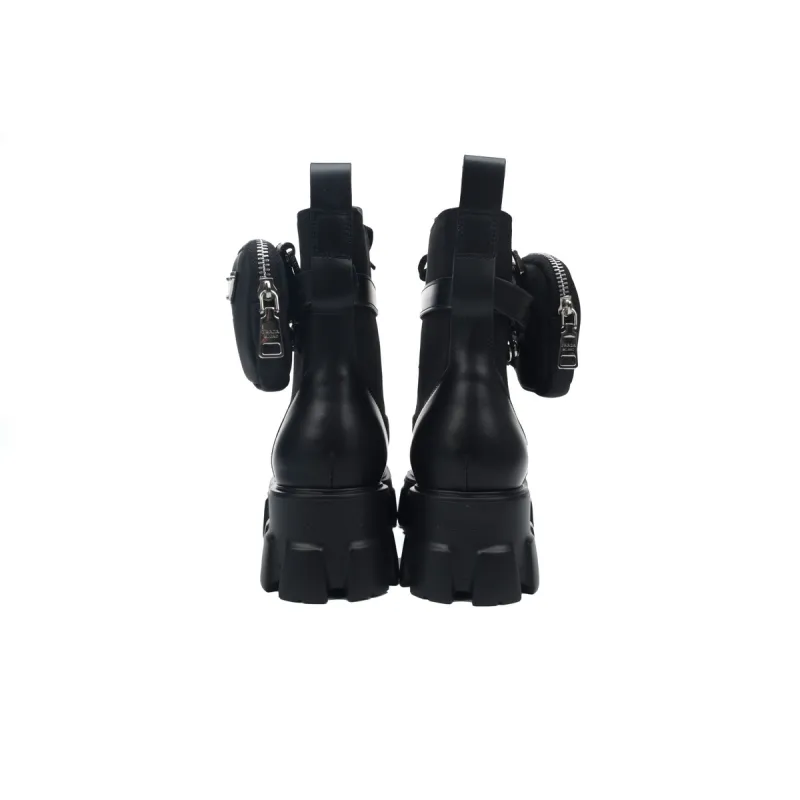 Prada Monolith thick soled Martin boots black 