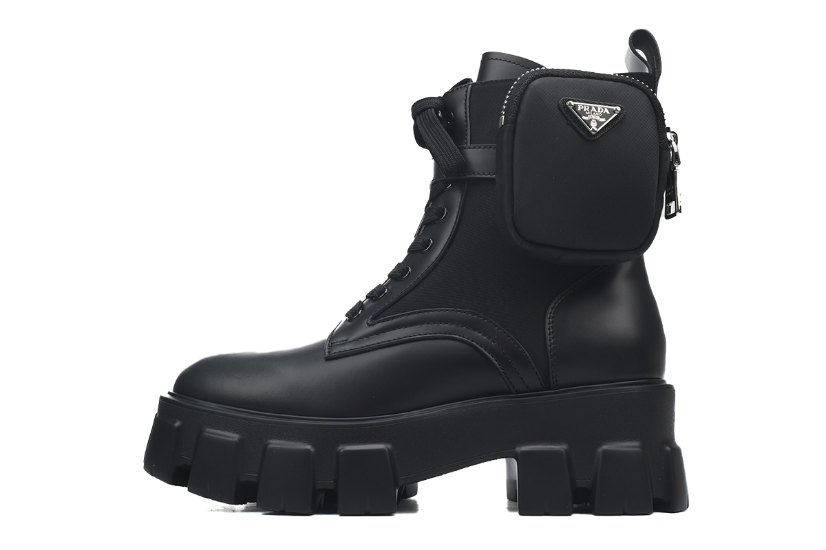 Prada Monolith thick soled Martin boots black