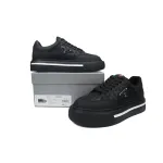 Prada Platform Sneakers Black Plaid