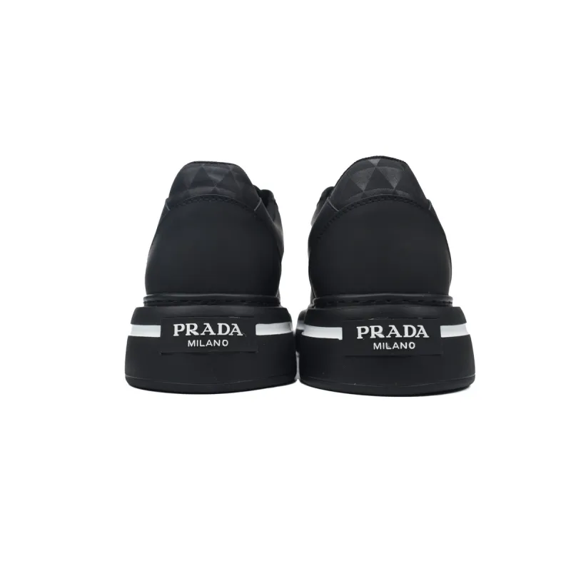 Prada Platform Sneakers Black Plaid