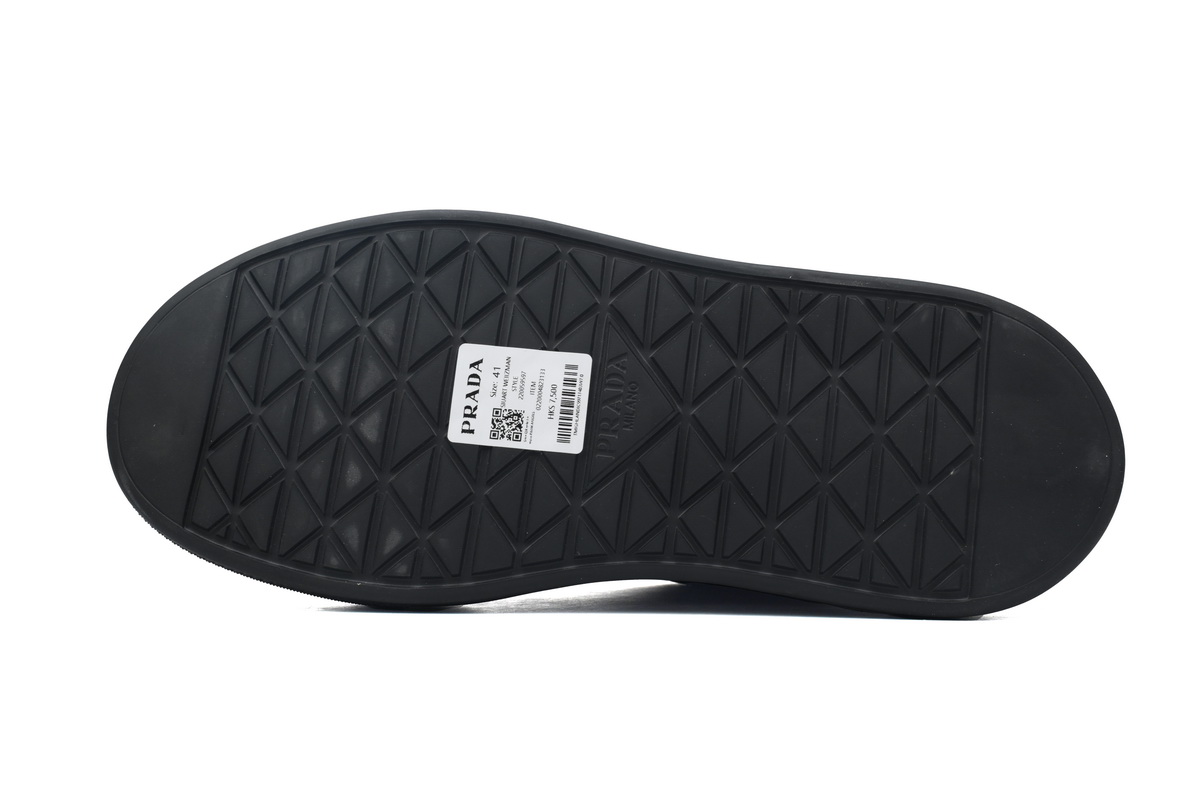 Prada Platform Sneakers Black Plaid