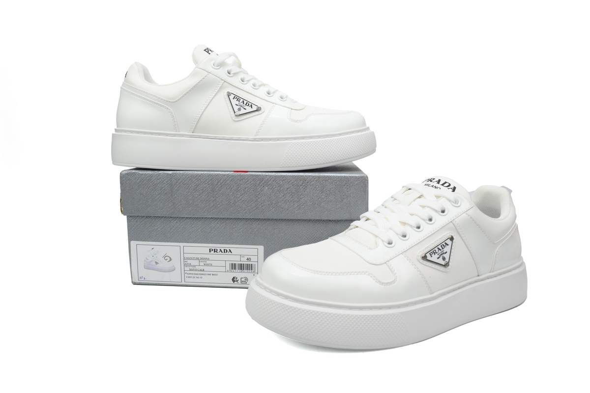 Prada Platform Sneakers White
