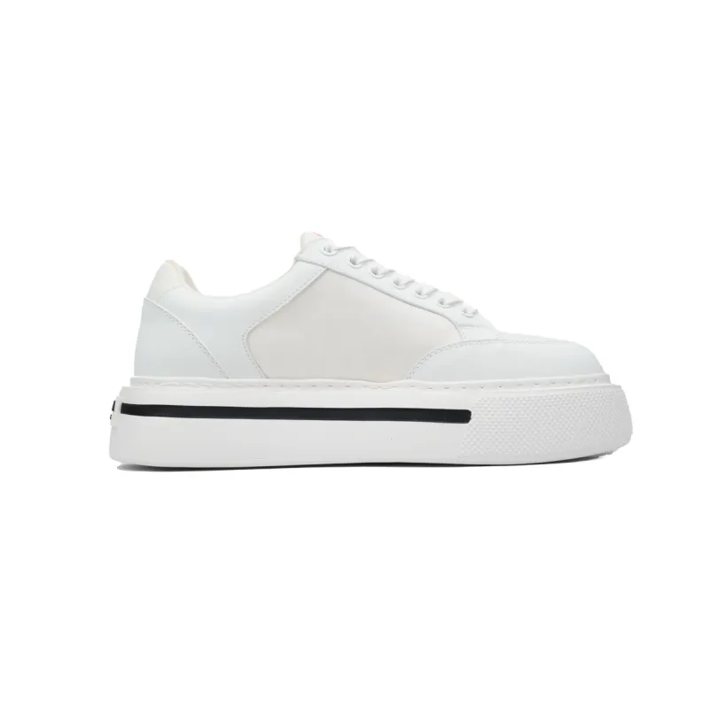 Prada Platform Sneakers White Plaid