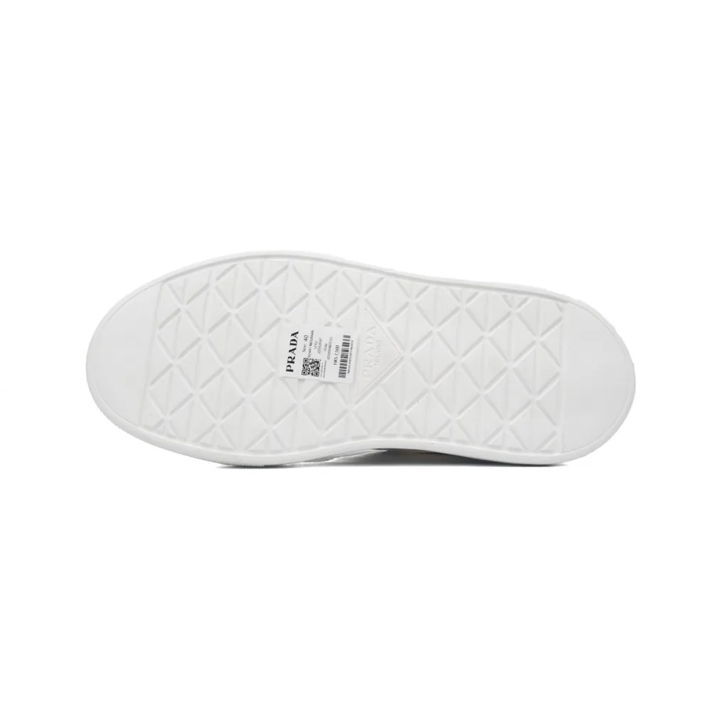 Prada Platform Sneakers White Plaid