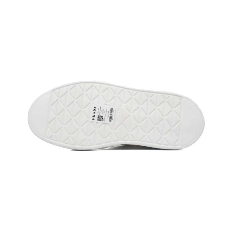 Prada Platform Sneakers White Plaid