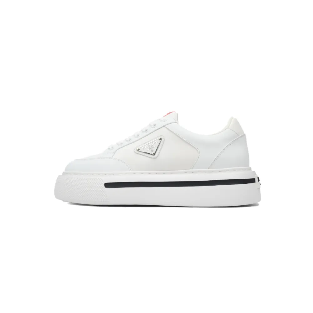 Prada Platform Sneakers White Plaid
