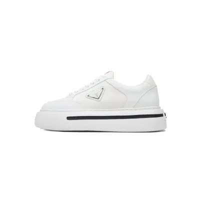 Prada Platform Sneakers White Plaid 01