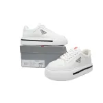 Prada Platform Sneakers White Plaid