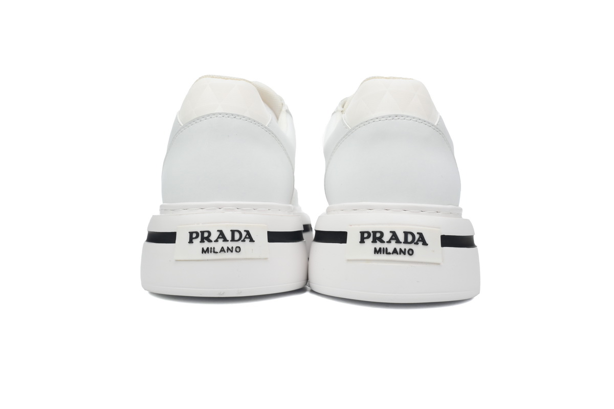 Prada Platform Sneakers White Plaid