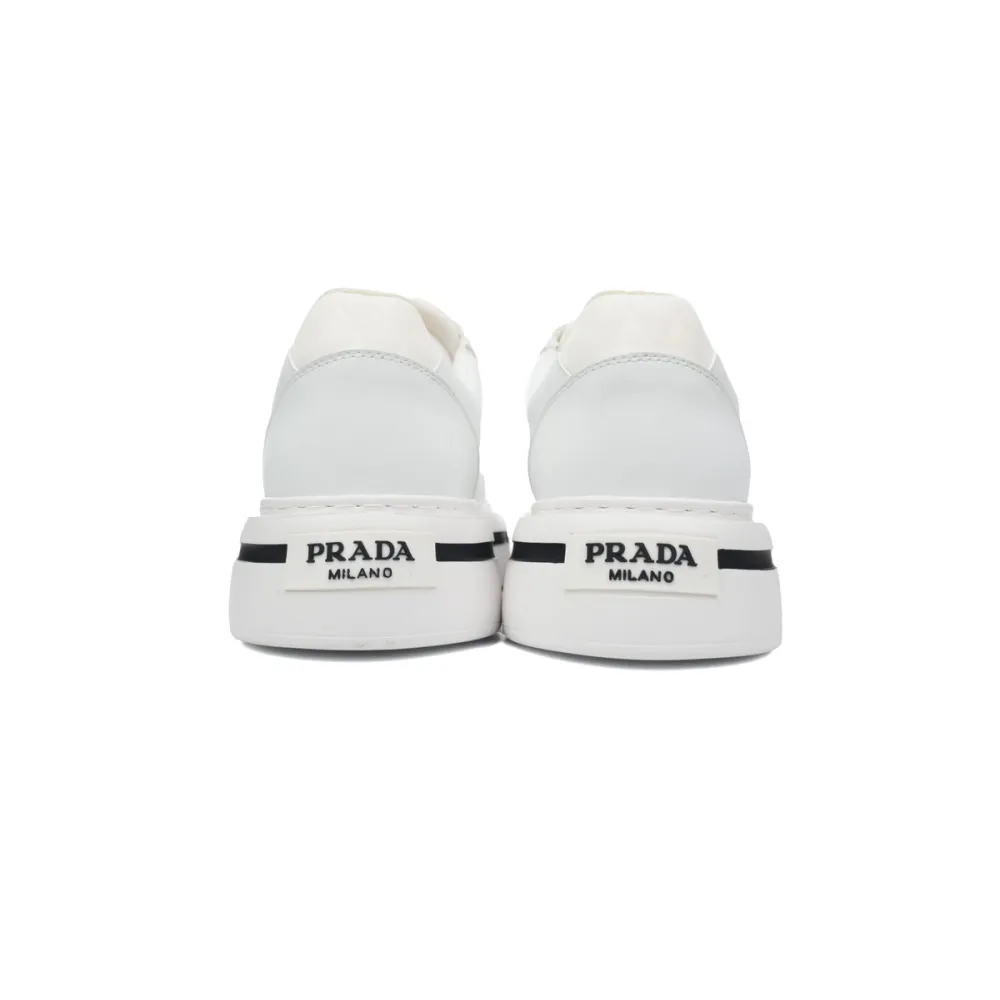 Prada Platform Sneakers White Plaid