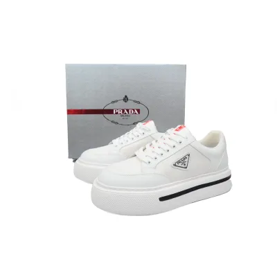 Prada Platform Sneakers White Plaid 02