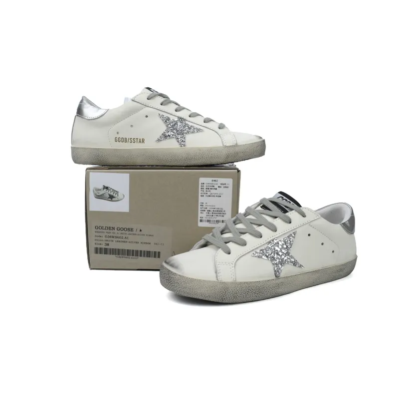Golden Goose Super Star 'Silver Heel Silver Star'