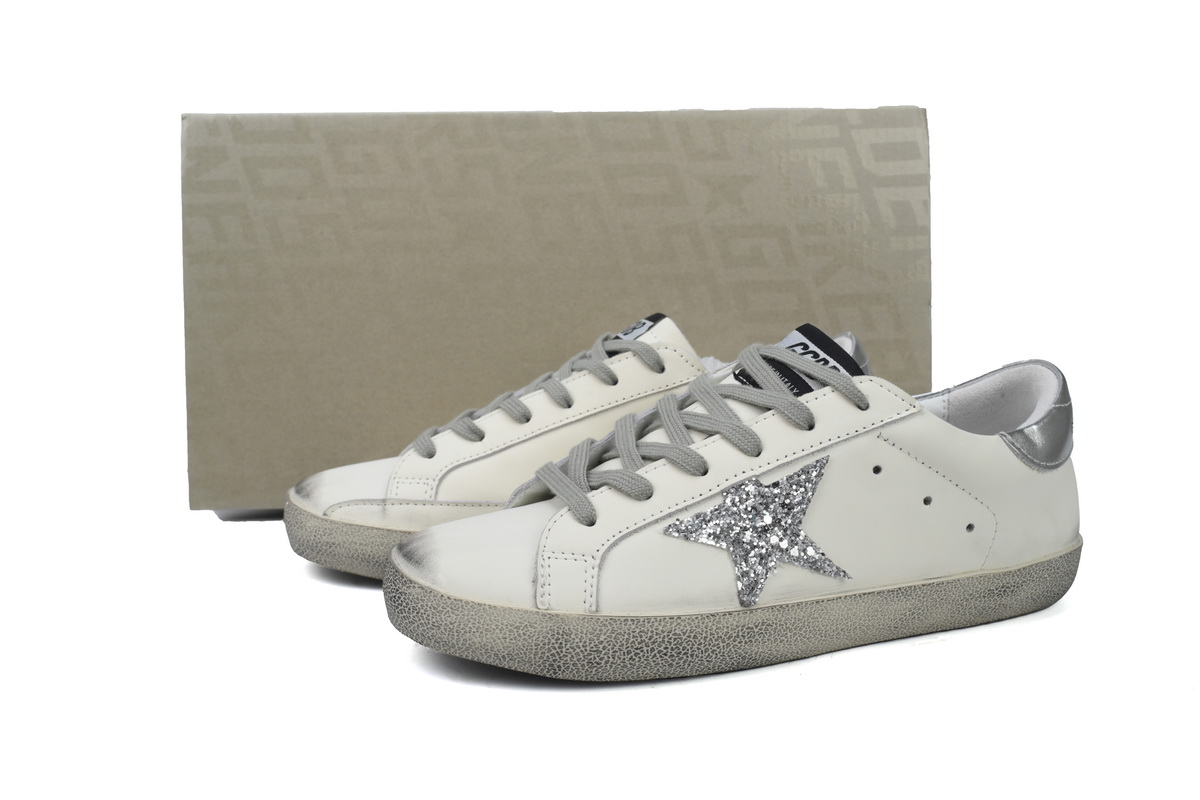 Golden Goose Super Star 'Silver Heel Silver Star'