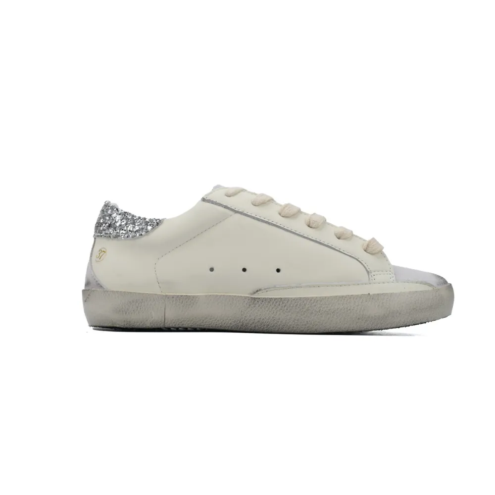 Golden Goose Super Star 'Sparkling Silver Heel'