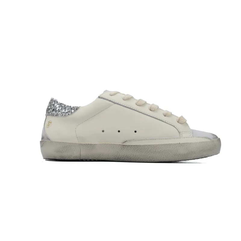 Golden Goose Super Star 'Sparkling Silver Heel'