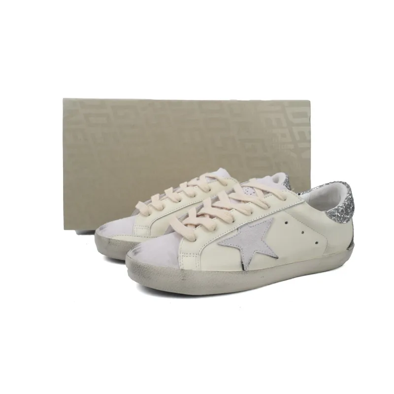 Golden Goose Super Star 'Sparkling Silver Heel'