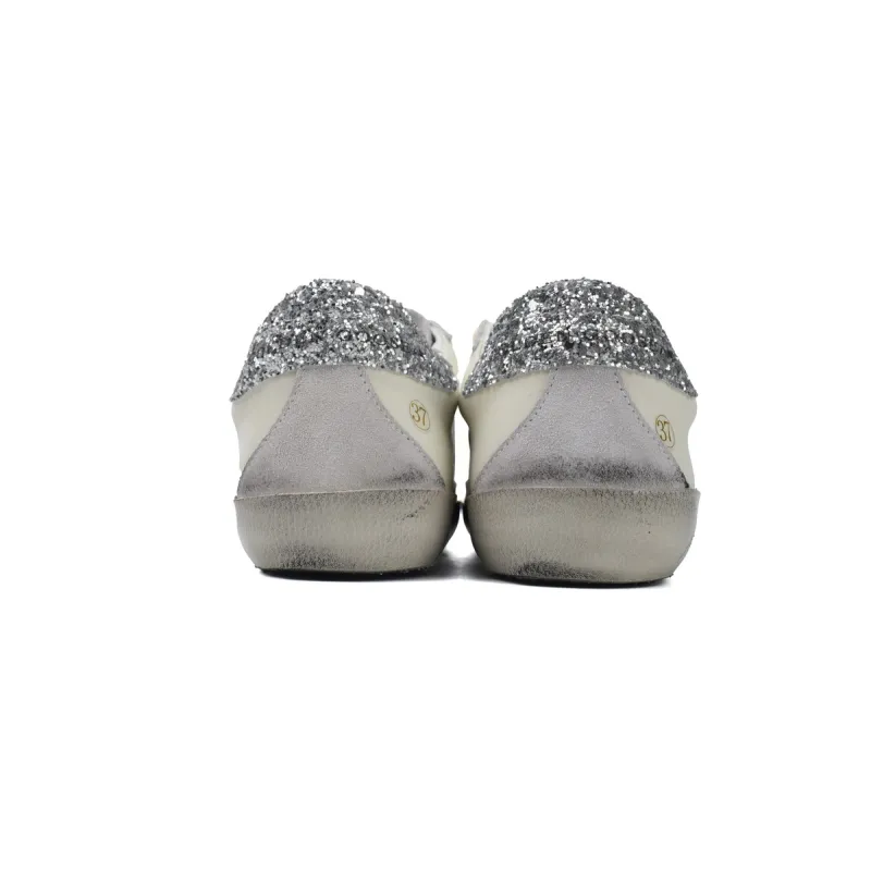 Golden Goose Super Star 'Sparkling Silver Heel'