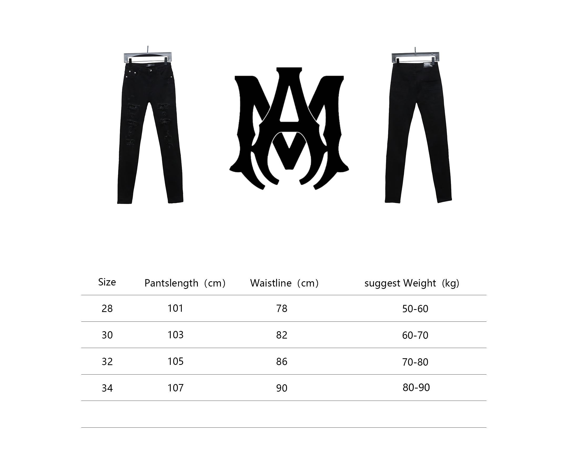 AMIRI  Jeans Black Ripped Diamond High Street