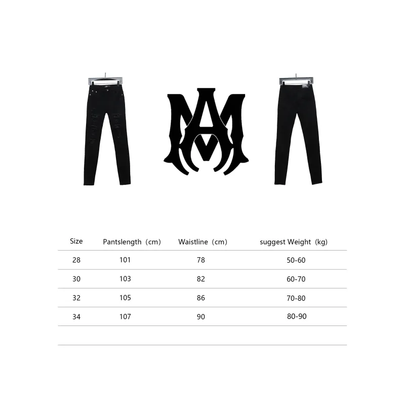 AMIRI  Jeans Black Ripped Diamond High Street