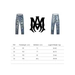 AMIRI Jeans ink-splashed rhinestone