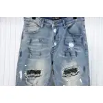 AMIRI Jeans ink-splashed rhinestone