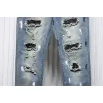 AMIRI Jeans ink-splashed rhinestone