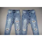 Amiri Jeans Washed Blue Distressed 