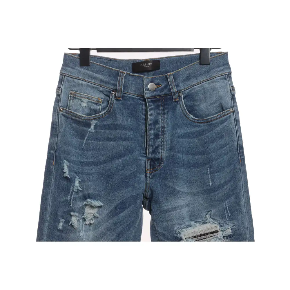 Amiri Jeans Washed Blue Distressed 