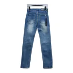 AMIRI MX1 pink diamond washed ripped denim trousers