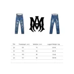 AMIRI MX1 pink diamond washed ripped denim trousers