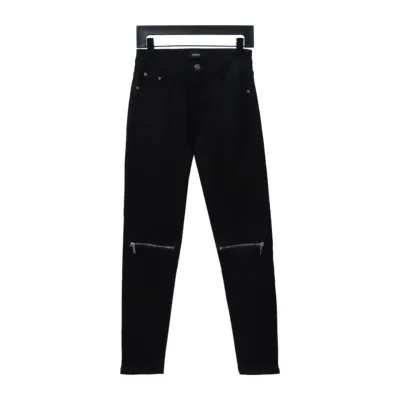 AMIRI MX1 zip-up washed stretch denim trousers 01