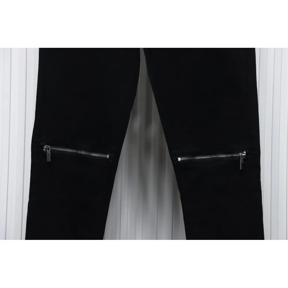 AMIRI MX1 zip-up washed stretch denim trousers