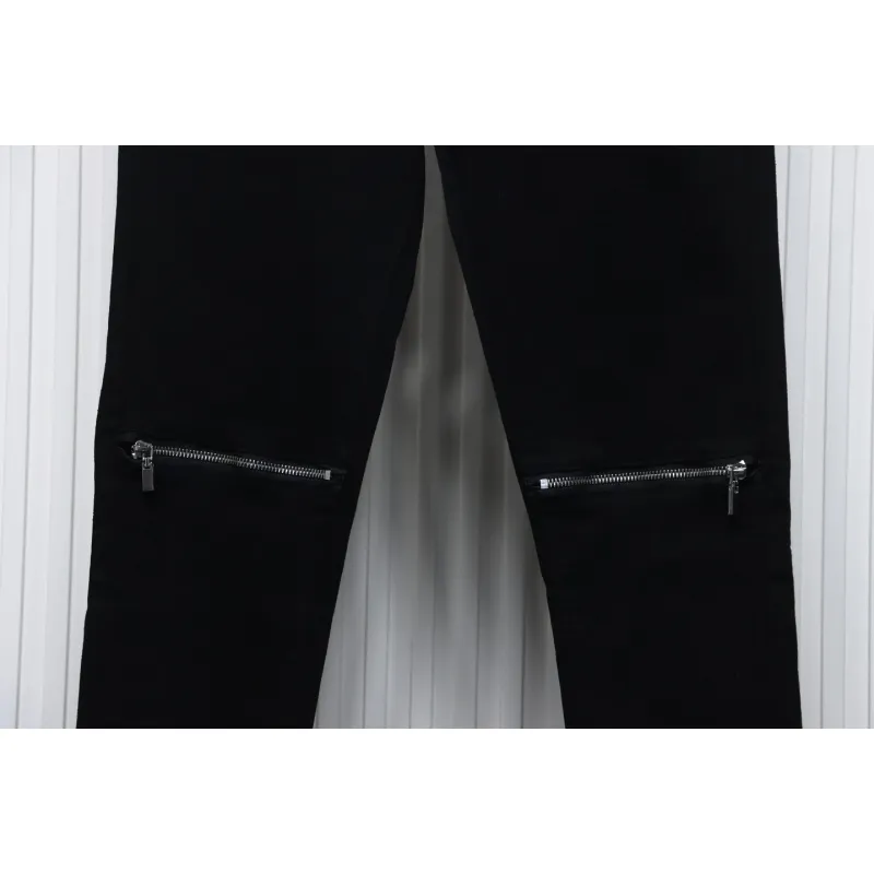 AMIRI MX1 zip-up washed stretch denim trousers