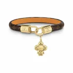 LV sunflower doll pendant leather bracelet