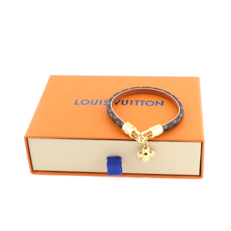 LV sunflower doll pendant leather bracelet