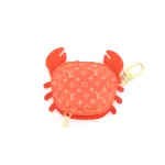 LV Crab Coin Purse Pendant Red