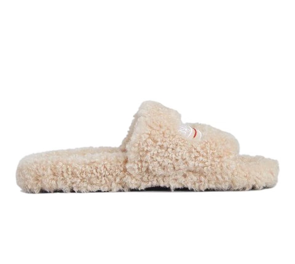 Balenciaga Furry Slide Beige 654261W2DO19796