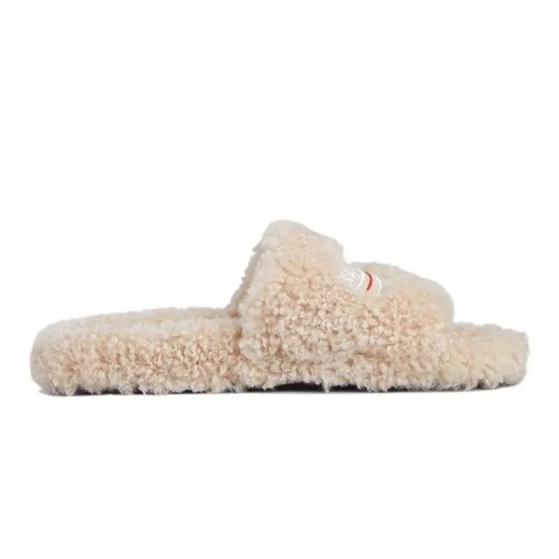 Balenciaga Furry Slide Beige 654261W2DO19796