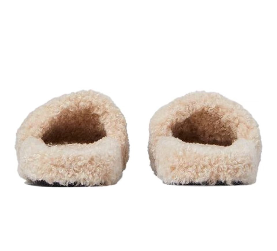 Balenciaga Furry Slide Beige 654261W2DO19796