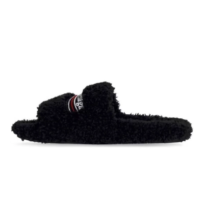 Balenciaga Furry Slide Black 654747W2DO11096 01
